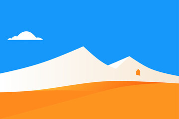 vector illustration of a mountain landscape