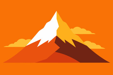 vector illustration of a mountain landscape