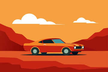 car in the desert