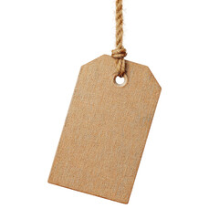 Beige tag, light brown, with jute string
