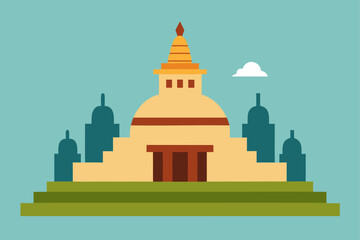 vector illustration of temple