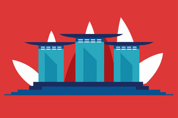 vector illustration of a sailing ship