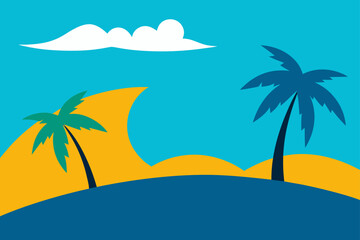 palm trees on the beach