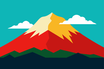 vector illustration of mountain landscape