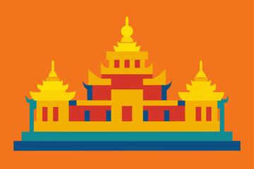 vector illustration of a temple