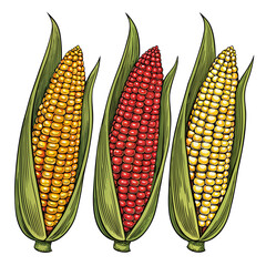 Create Bold Stroke Corn Kernels Illustratio Creative Visual Perfect for Editorial Content
