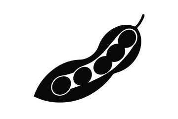 soybeans silhouette icon. Vector clipart black illustration design