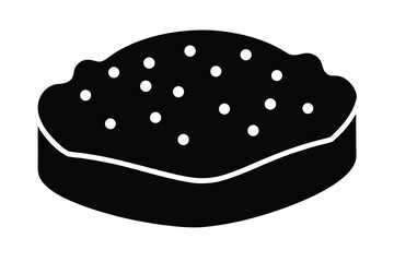 sponge silhouette icon. Vector clipart black illustration design