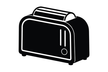 toaster silhouette icon. Vector clipart black illustration design