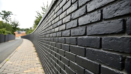 street with a side wall