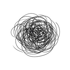 Abstract circular scribble