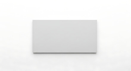 Minimalist Light Gray Rectangle Floating Against a Bright White Background