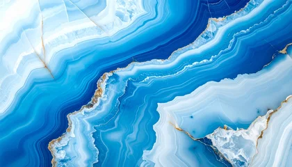 Keuken achterwand Kristal Blue Ocean Marble Wave Pattern  © 4812