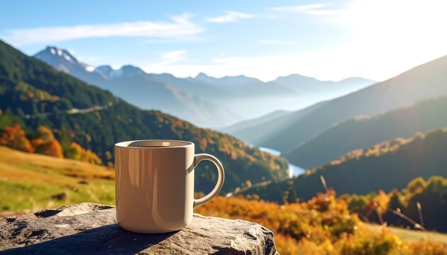Coffee mug mountain vista
