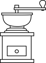 simple coffee making equipment icons