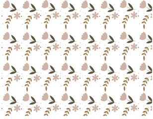 Vector seamless pattern, Simple floral ornament. Abstract subtle background. Elegant texture with small flower shapes. Repeating floral pattern design for textile