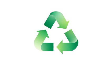 Obraz premium Recycling symbol with green arrows