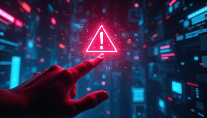 Digital Alert: Warning Sign