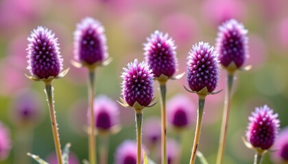 Fototapeta premium Soft Plum Seed Heads Gentle Dreamy Light
