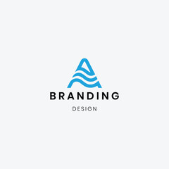 Modern flat gradient “A” logo. © Designer996