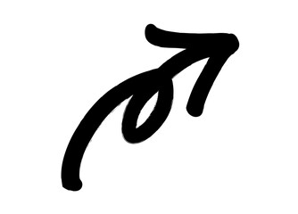 Illustration of an arrow drawn by hand with a marker