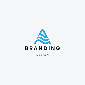 Modern flat gradient &ldquo;A&rdquo; logo.