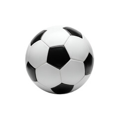Classic Black and White Soccer Ball Isolated on Black Background image