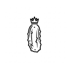 pickle_crown_line_art_icon