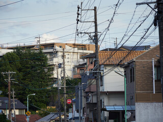 夏の名古屋市の住宅街の風景