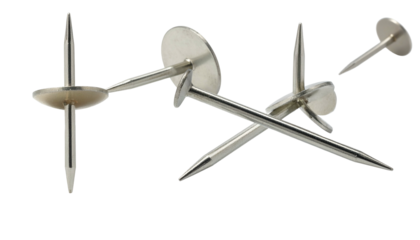 Metal tacks or staples, various sizes and angles