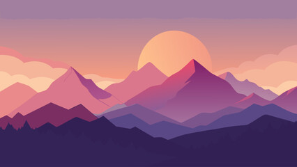 minimalist-mountain-landscape-at-sunrise---clean-l (1)