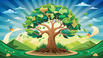 a-tree-sprouting-from-a-recycling-symbol-