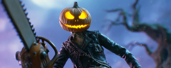 scary halloween character, AI generated