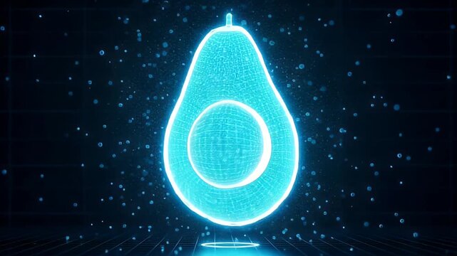 Digital Art, Avocado, Virtual Space, Illustration, Futuristic, Abstract