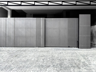 Modern Door WPC and Concrete Stair 