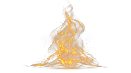 Fiery Flames, isolated on transparent background
