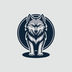 vector illustration of a wolf