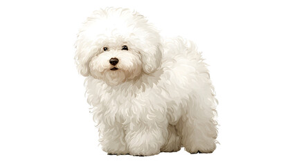 Bichon Frise Portrait, isolated on transparent background