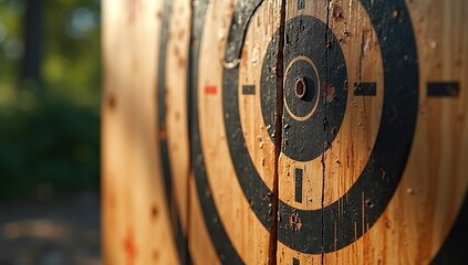target with arrow on the wall