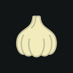 Garlic icon in color style for organic, farm, and healthy lifestyle themes.