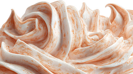 Swirled Frosting Texture, isolated on transparent background