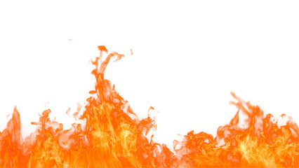 燃え上がる炎のイメージのイラスト（透明背景）