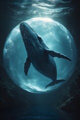 A whale in a crystal ball