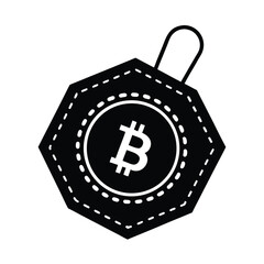 Bitcoin Price Tag Icon