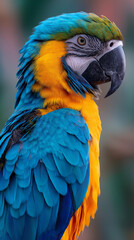 Obraz premium blue and yellow macaw ara