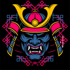 Onimask samurai with an ornament