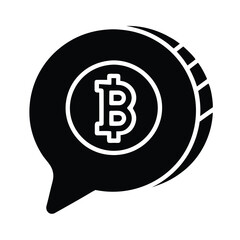 Bitcoin Chat Bubble Icon