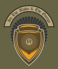 The Alpha And The Omega Shield Emblem