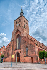 Fototapeta premium Odense is the third largest city in Denmark, after Copenhagen and Aarhus.