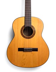 Obraz premium Acoustic guitar, top-down view (1)